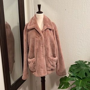 RARE Billabong X Love Like Summer Faux Fur Jacket